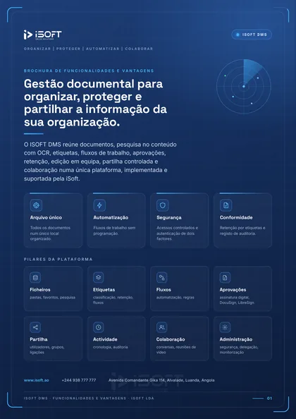 Brochura de Funcionalidades e Vantagens