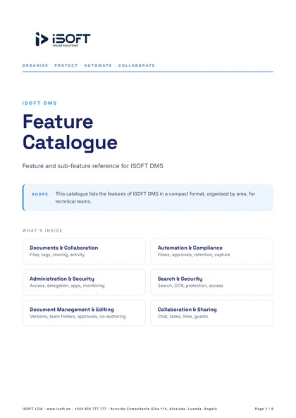 Feature Catalogue