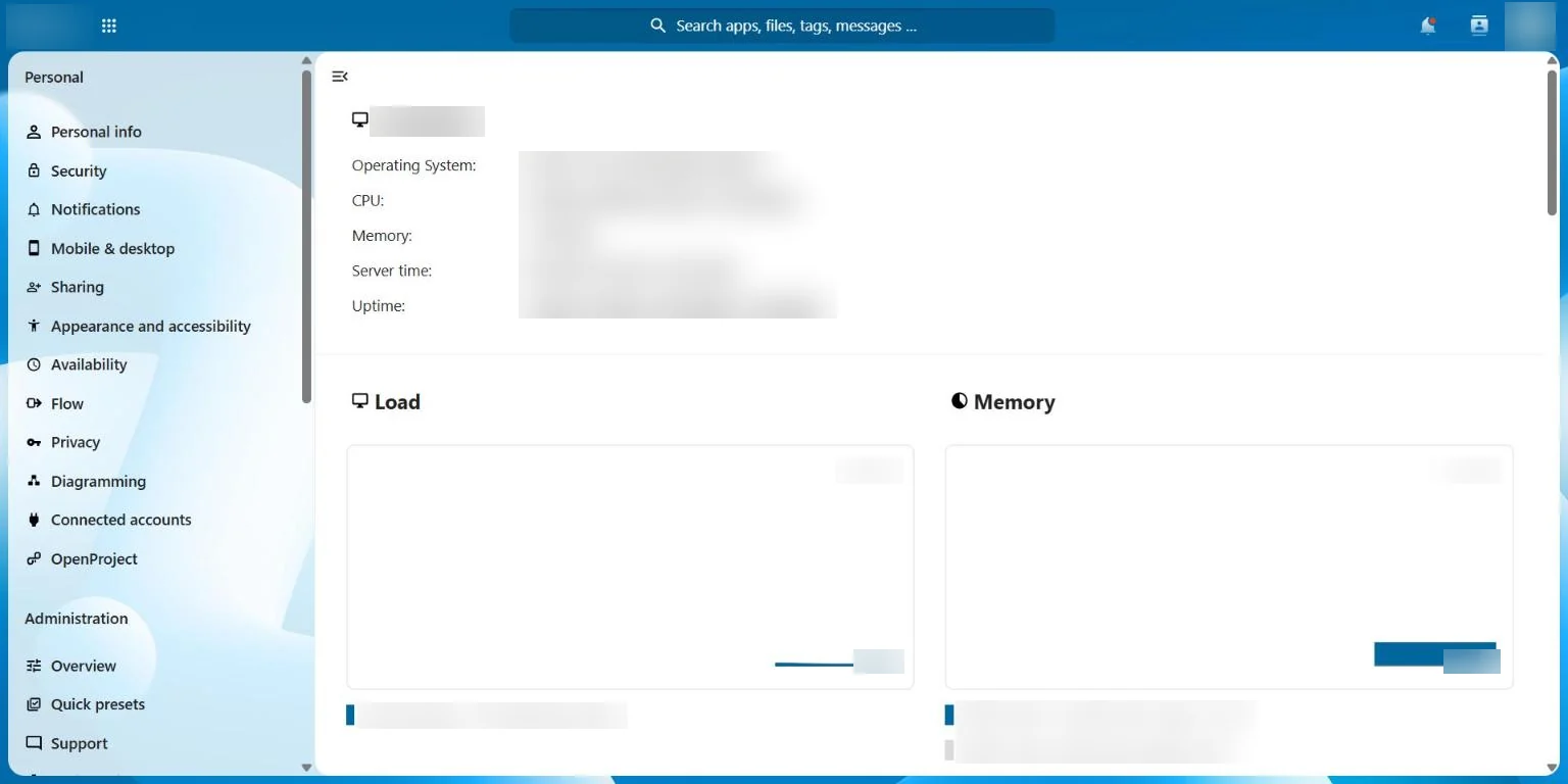 ISOFT DMS: estado do servidor