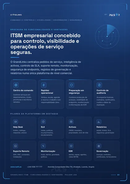 Brochura de Funcionalidades e Vantagens